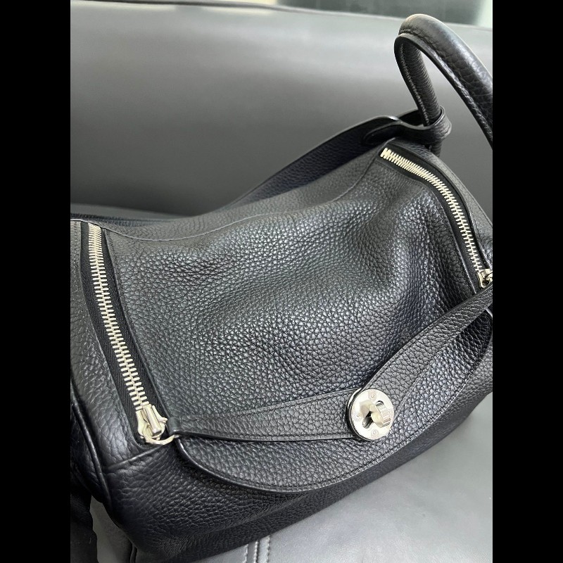 Hermes Lindy30 黑色銀扣-15