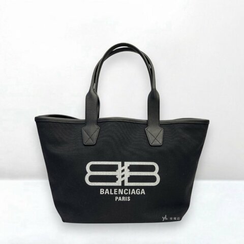 S5252-BALENCIAGA包包 Jumbo小型黑帆布托特包