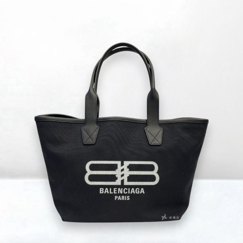 S5252-BALENCIAGA包包 Jumbo小型黑帆布托特包-0