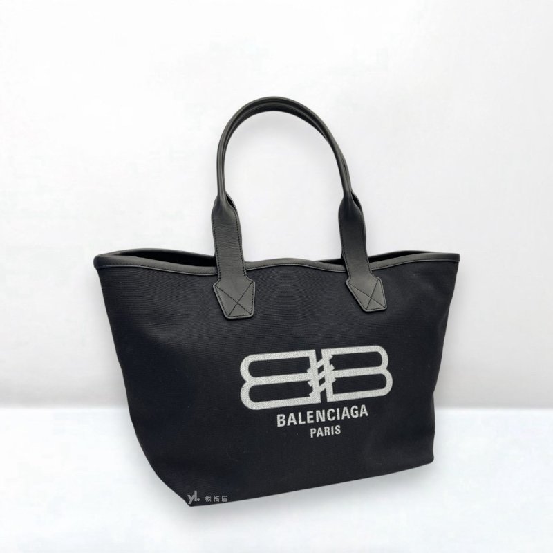 S5252-BALENCIAGA包包 Jumbo小型黑帆布托特包-1