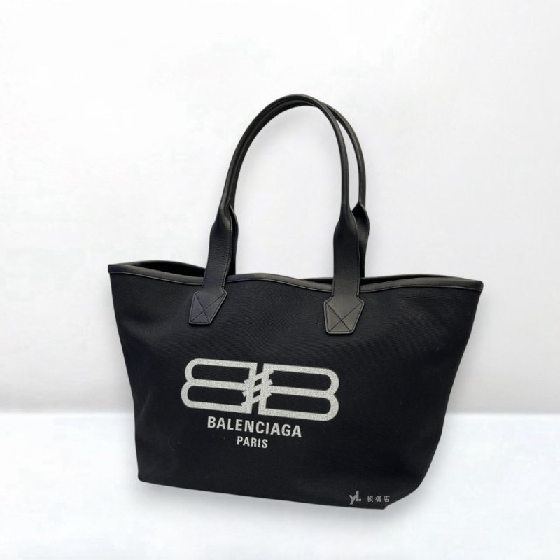 S5252-BALENCIAGA包包 Jumbo小型黑帆布托特包-2