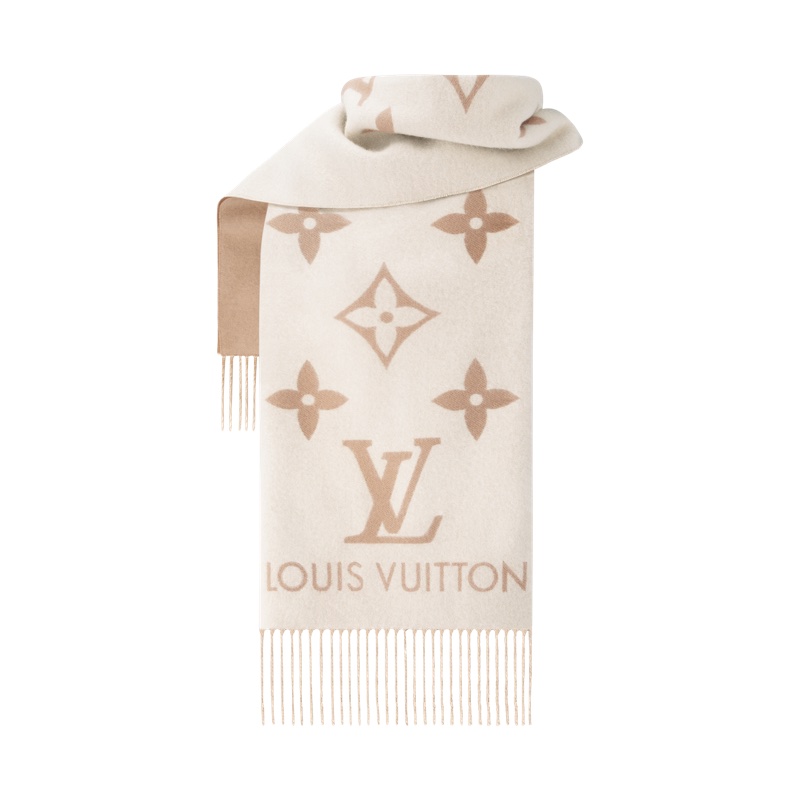 LV Reykjavik 全新 山羊絨圍巾 奶杏色 勿直接下標-6