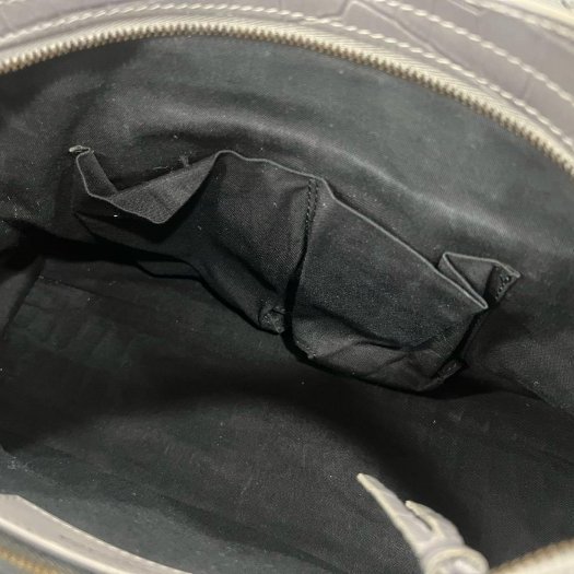 東區正精品㊣BALENCIAGA 431621 CITY'S 巴黎世家灰藍色全皮鱷魚壓紋小釦機車包斜背包手提包 RA1864-13