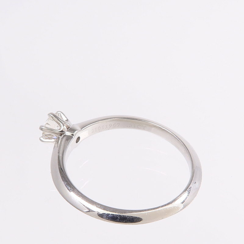 TIFFANY＆CO PT950鉑金Diamond Ring鑽石戒指-4