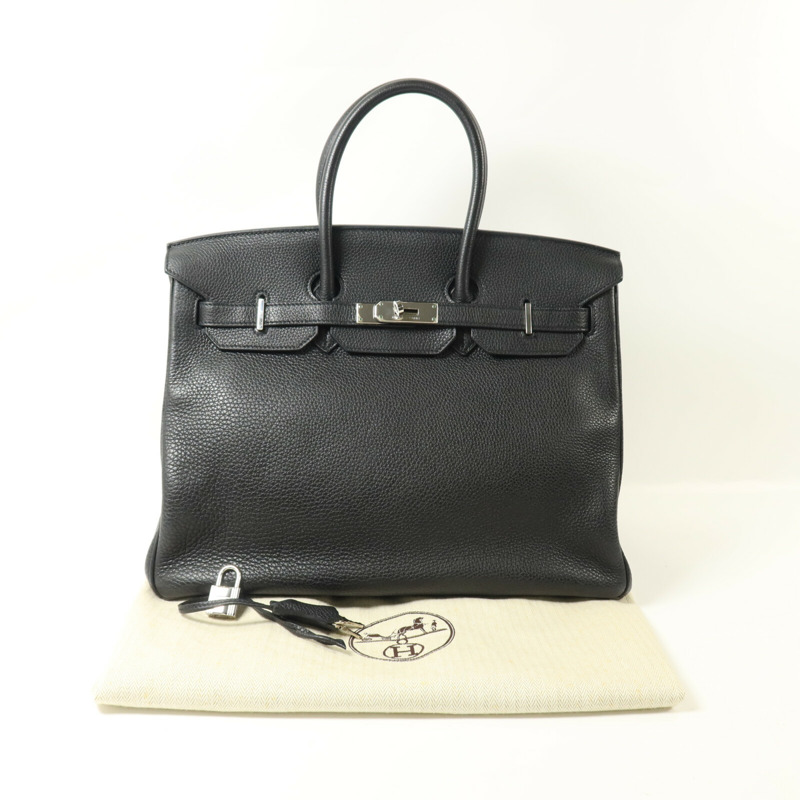 HERMES Togo皮革Birkin 35手挽袋Noir-10