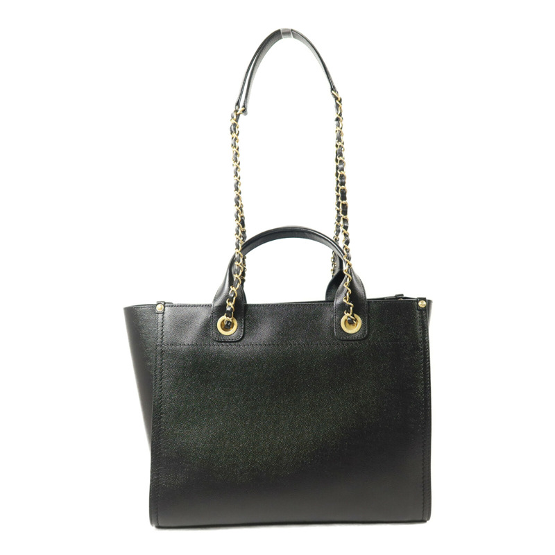 CHANEL 牛皮皮革Deauville Tote Bag手挽肩背兩用袋-2