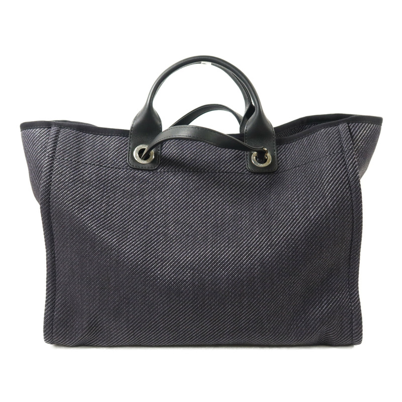 CHANEL 帆布Deauville Tote Bag手挽肩背兩用袋-2
