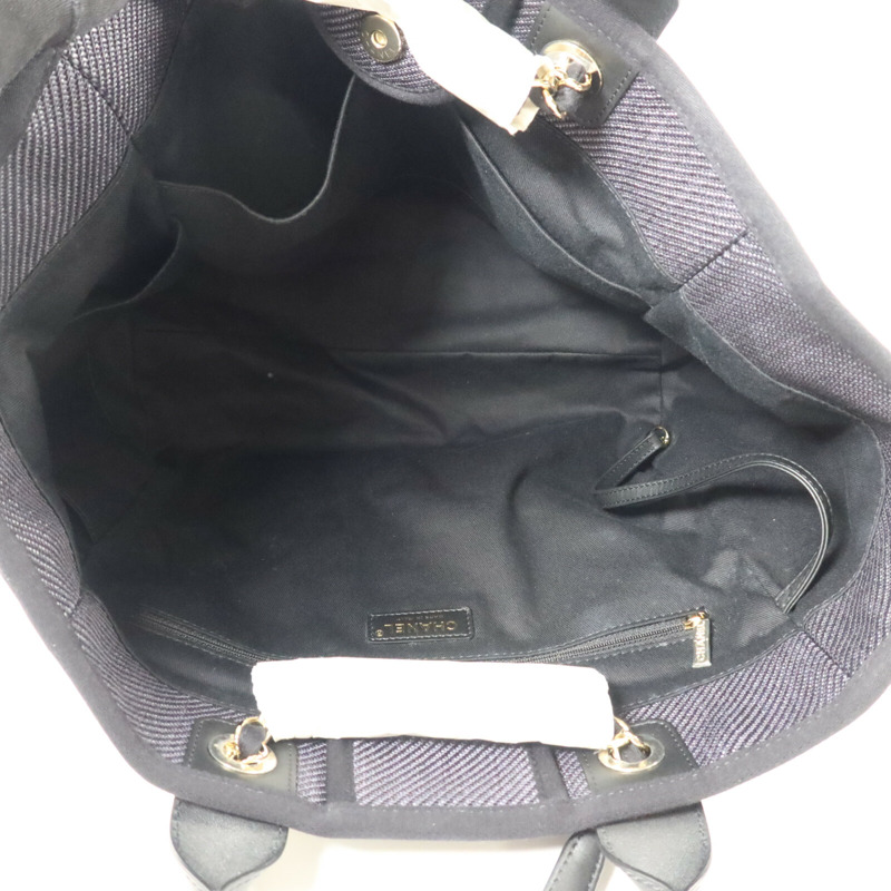 CHANEL 帆布Deauville Tote Bag手挽肩背兩用袋-4