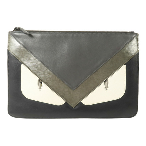 FENDI 牛皮皮革Bugs Monster Clutch手拿包