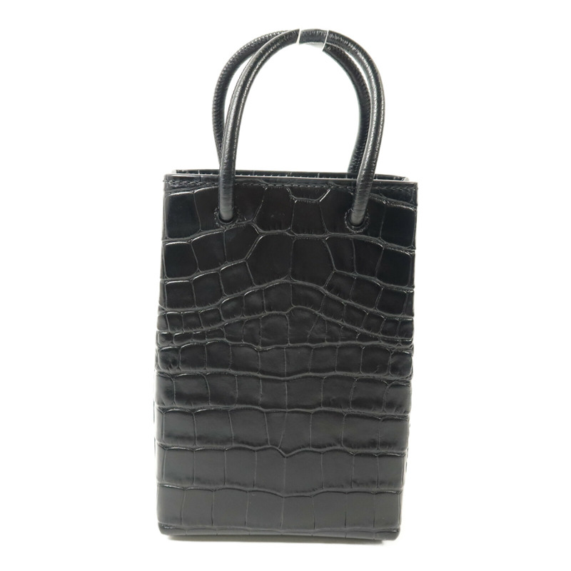 BALENCIAGA 牛皮皮革Mini Shopping Phone Holder Bag手挽肩背兩用袋-2