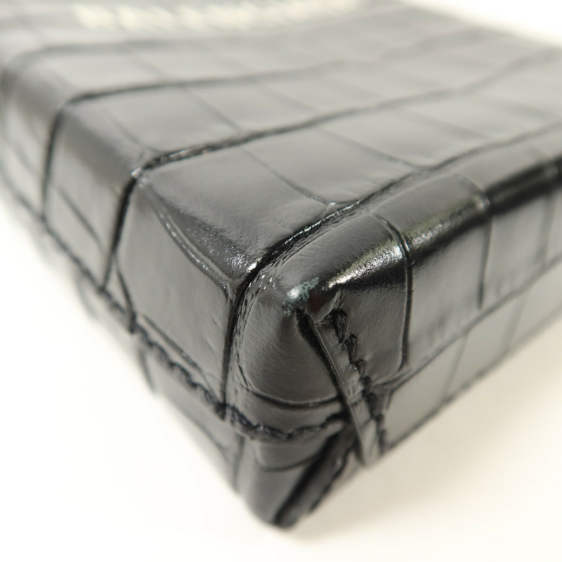 BALENCIAGA 牛皮皮革Mini Shopping Phone Holder Bag手挽肩背兩用袋-9