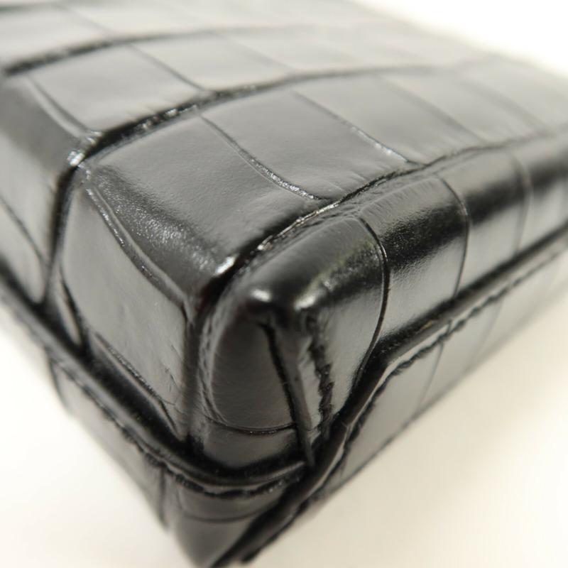 BALENCIAGA 牛皮皮革Mini Shopping Phone Holder Bag手挽肩背兩用袋-11