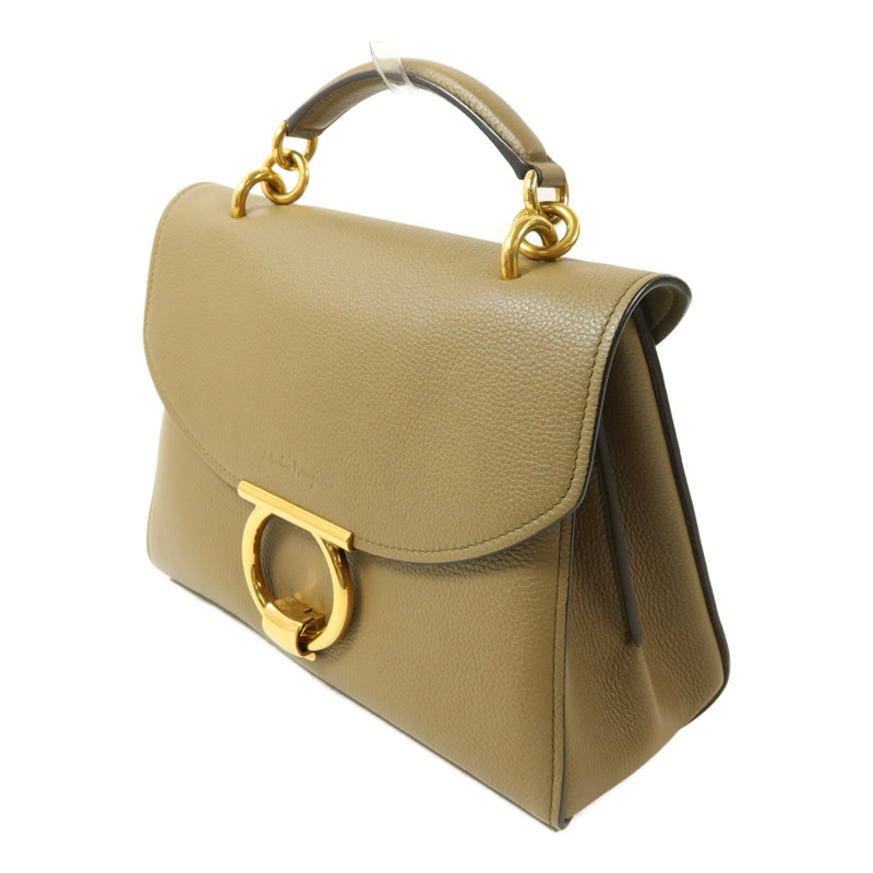 Salvatore Ferragamo 牛皮皮革Gancini手挽肩背兩用袋-1