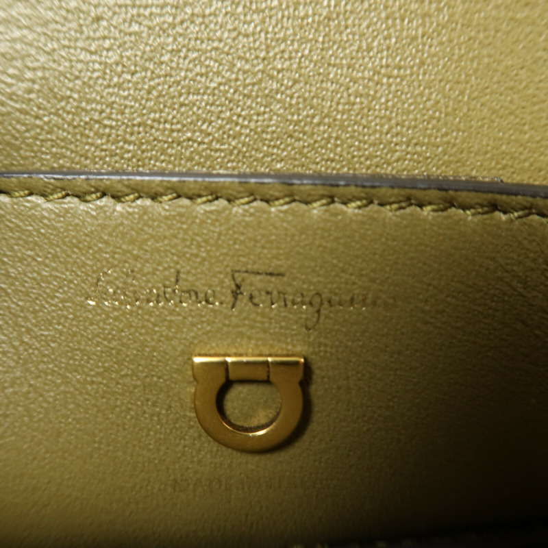 Salvatore Ferragamo 牛皮皮革Gancini手挽肩背兩用袋-6