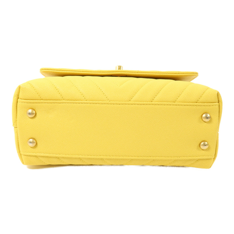 CHANEL 牛皮皮革Coco Handle手挽肩背兩用袋-3