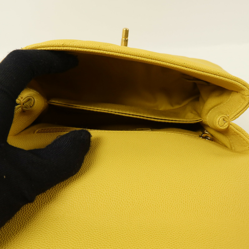 CHANEL 牛皮皮革Coco Handle手挽肩背兩用袋-4