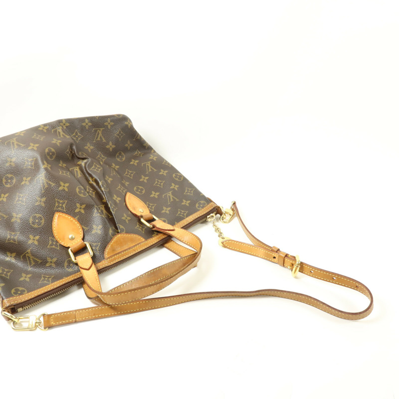 LOUIS VUITTON Monogram Palermo PM手挽肩背兩用袋棕色-7
