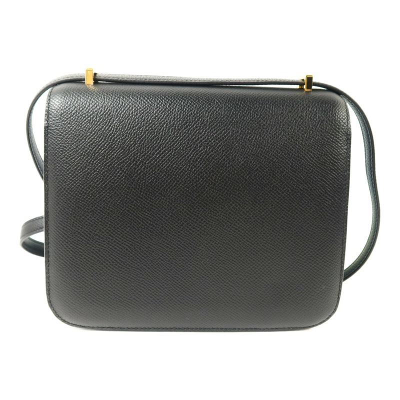 HERMES Epsom皮革Constance Mini肩背袋Noir-2