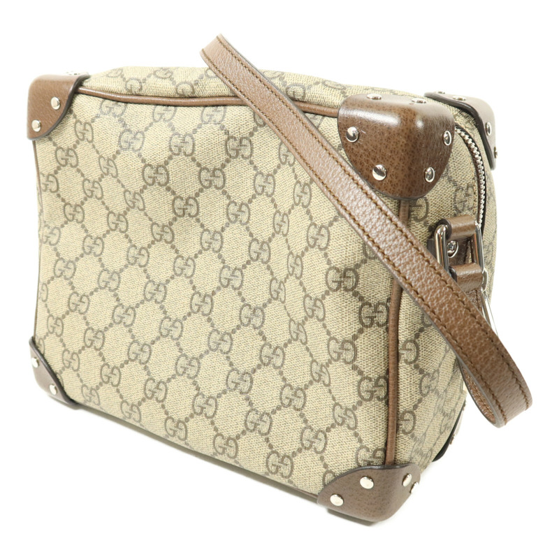 GUCCI 塗層帆布GG Supreme Shoulder Bag肩背袋-1