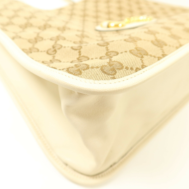 GUCCI 帆布/牛皮皮革Horsebit 1955 Tote Bag手挽袋-9