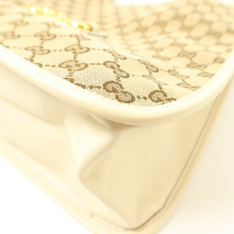 GUCCI 帆布/牛皮皮革Horsebit 1955 Tote Bag手挽袋-10