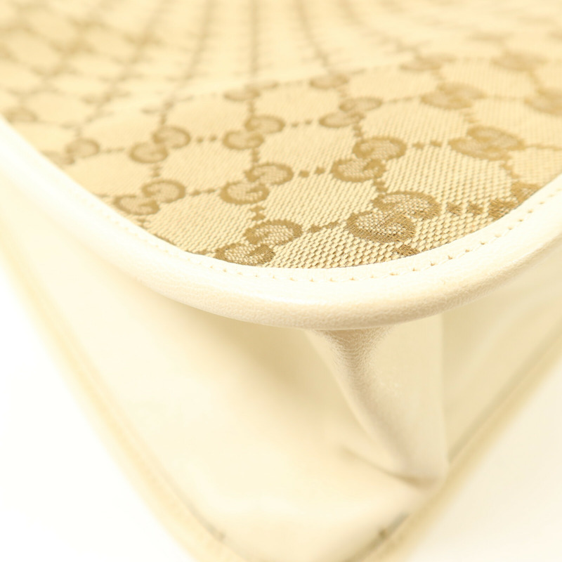 GUCCI 帆布/牛皮皮革Horsebit 1955 Tote Bag手挽袋-11