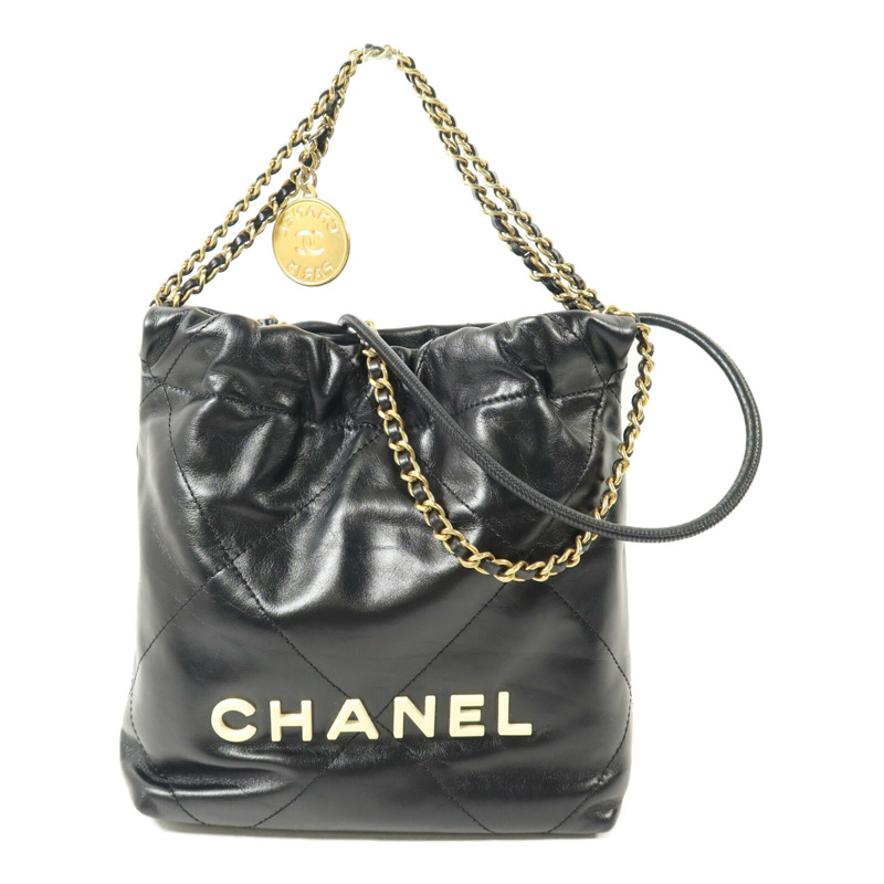 CHANEL 牛皮皮革Chanel 22 Mini手挽肩背兩用袋-0