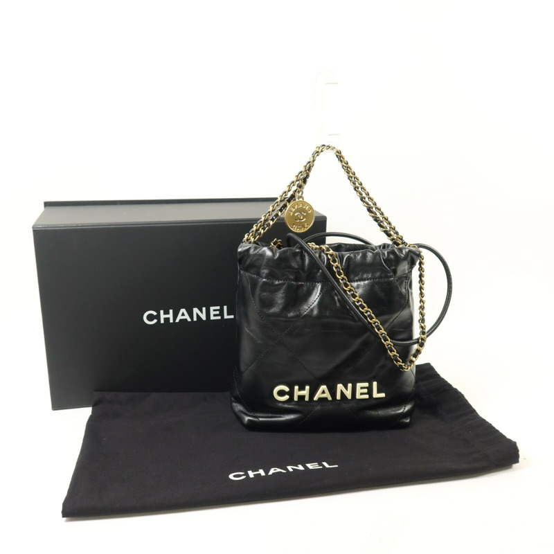 CHANEL 牛皮皮革Chanel 22 Mini手挽肩背兩用袋-9