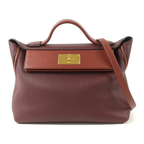 HERMES Clemence皮革24/24 29cm手挽肩背兩用袋