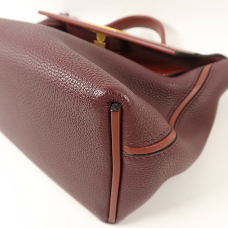 HERMES Clemence皮革24/24 29cm手挽肩背兩用袋-11