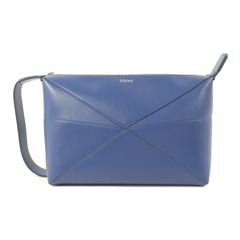 LOEWE 牛皮皮革Puzzle Fold Wash Bag手挽袋-0
