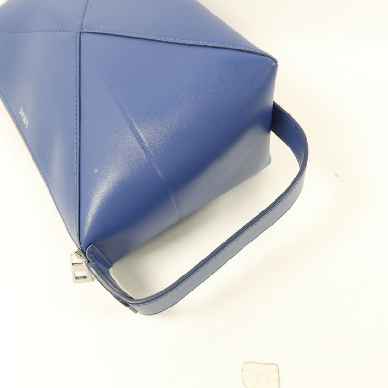 LOEWE 牛皮皮革Puzzle Fold Wash Bag手挽袋-7