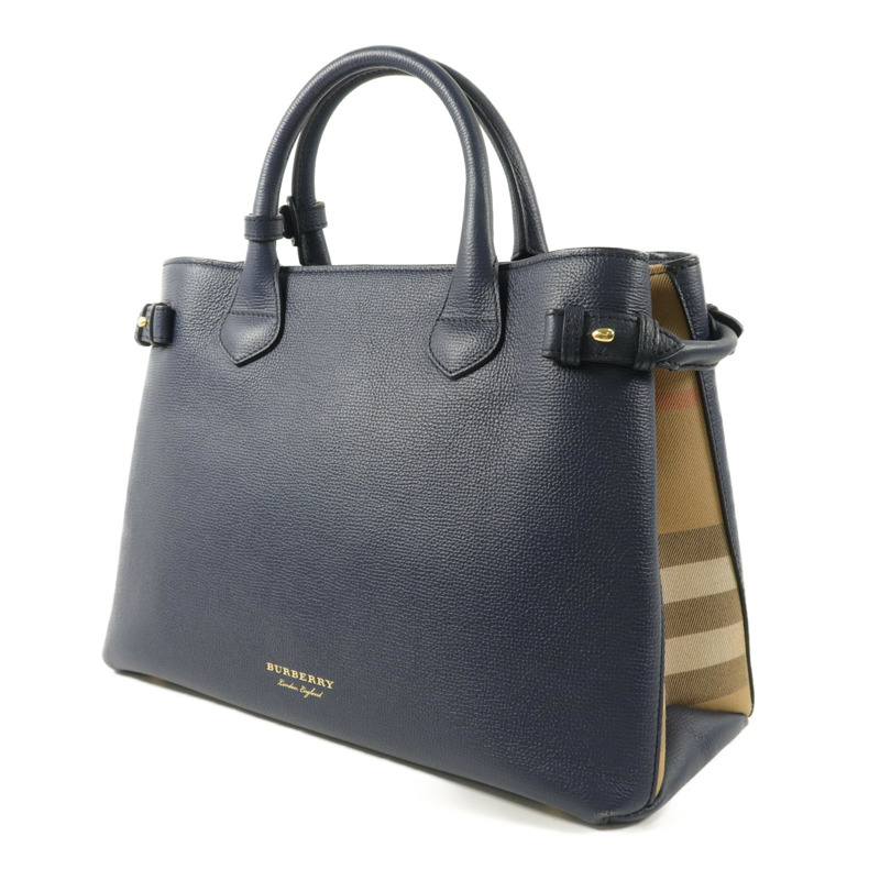 BURBERRY 牛皮皮革The Banner House手挽肩背兩用袋-2