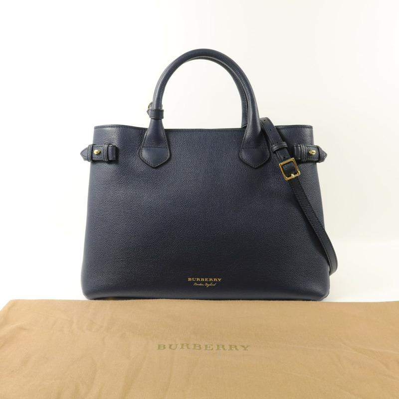 BURBERRY 牛皮皮革The Banner House手挽肩背兩用袋-9