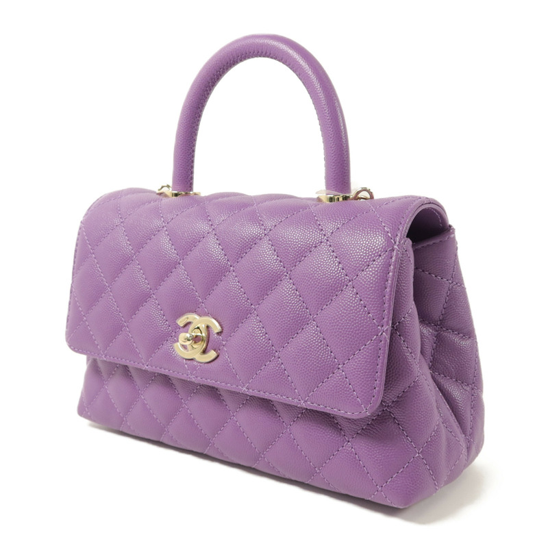 CHANEL 牛皮皮革Coco Handle Small手挽肩背兩用袋-2