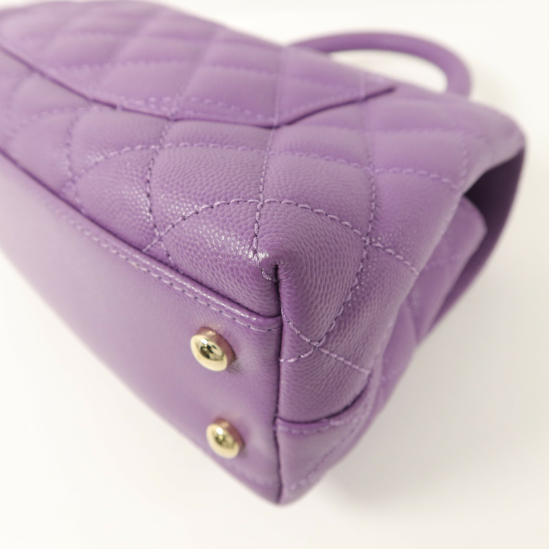 CHANEL 牛皮皮革Coco Handle Small手挽肩背兩用袋-14