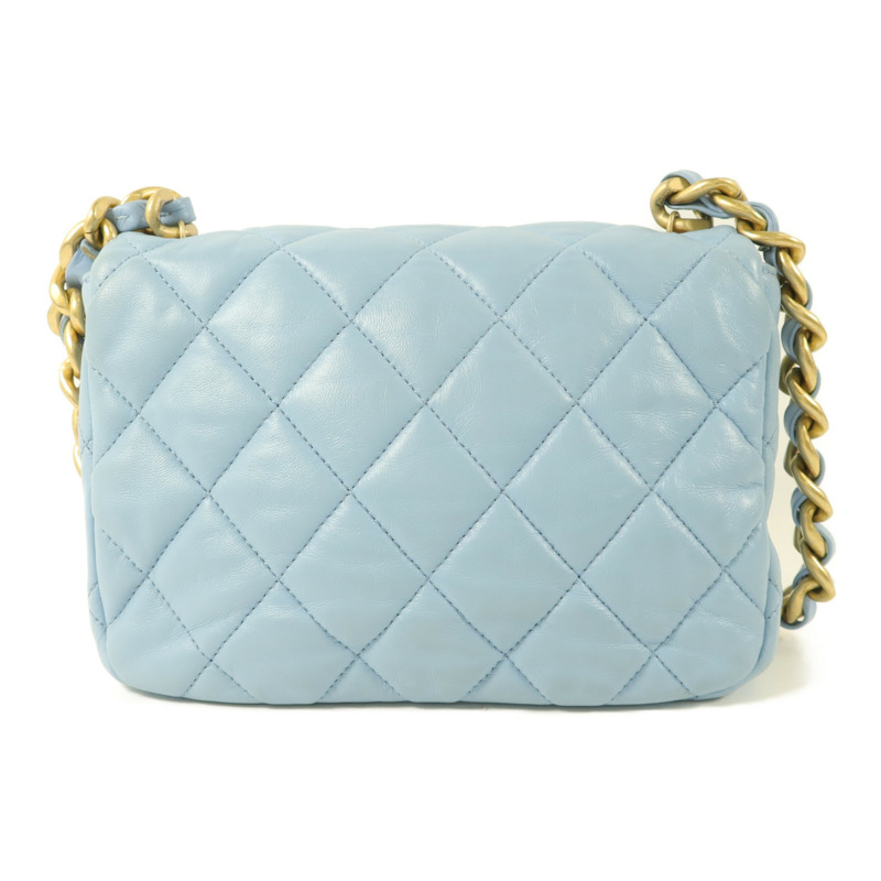 CHANEL 羊皮皮革Lacquered Chain Flap Bag鏈帶肩背袋-1