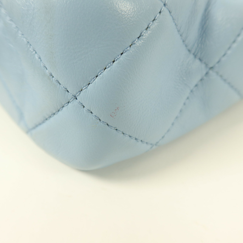 CHANEL 羊皮皮革Lacquered Chain Flap Bag鏈帶肩背袋-17