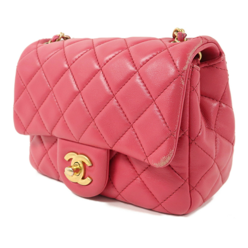 CHANEL 羊皮皮革Mini Classic 17鏈帶肩背袋-2