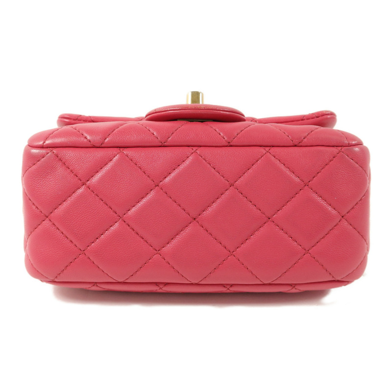 CHANEL 羊皮皮革Mini Classic 17鏈帶肩背袋-3