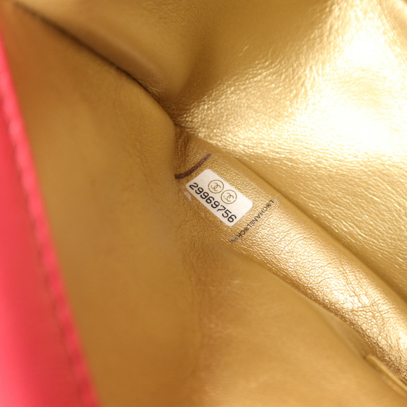 CHANEL 羊皮皮革Mini Classic 17鏈帶肩背袋-6