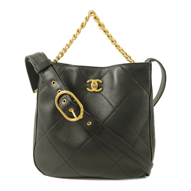 CHANEL 羊皮皮革Easy Mood Hobo Bag手挽肩背兩用袋-0