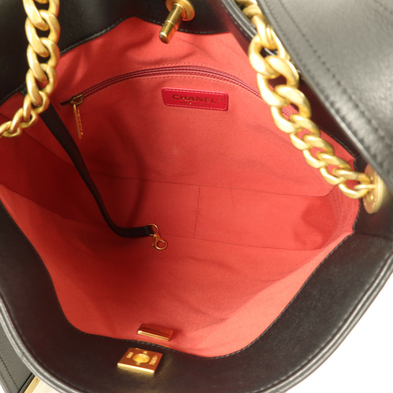 CHANEL 羊皮皮革Easy Mood Hobo Bag手挽肩背兩用袋-4