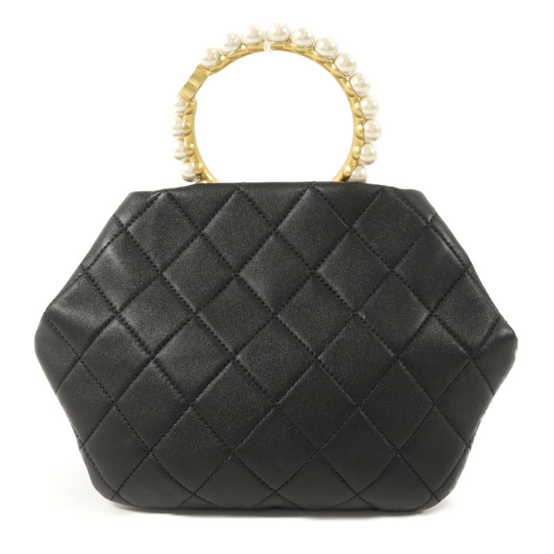 CHANEL 羊皮皮革Matelasse Handle手挽袋-1