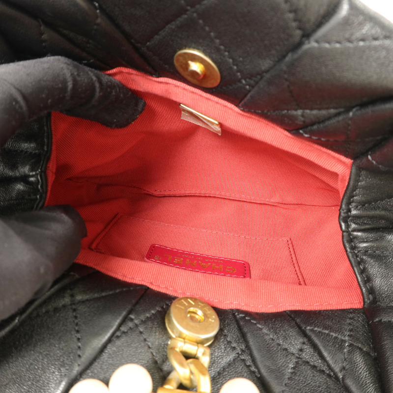 CHANEL 羊皮皮革Matelasse Handle手挽袋-4