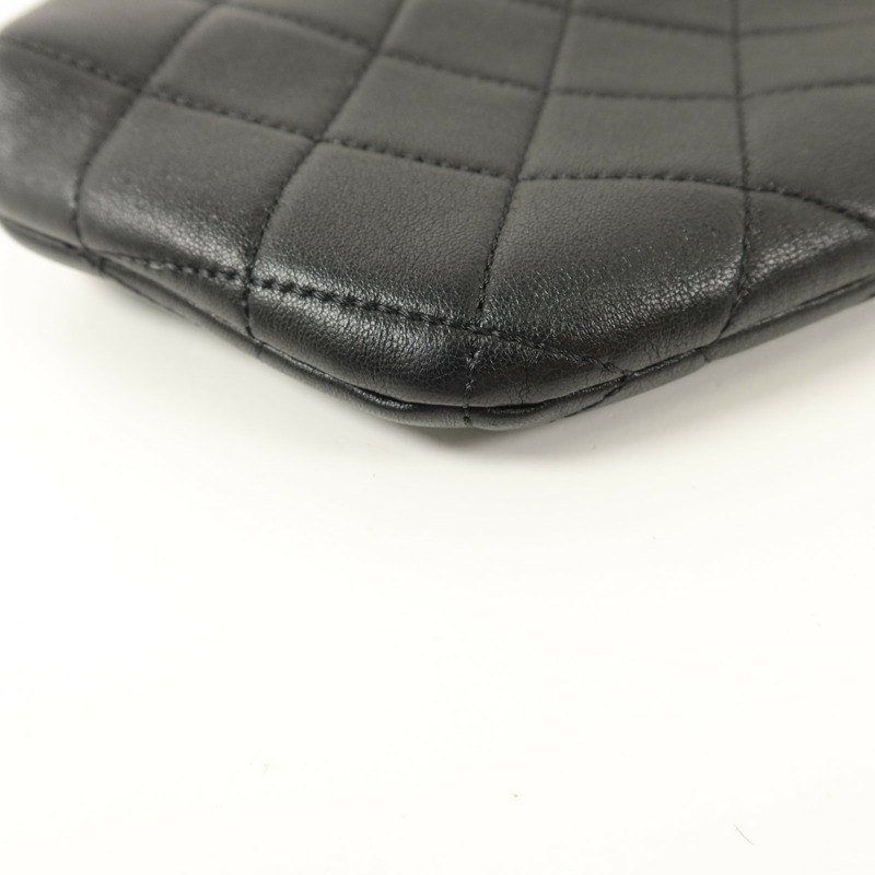 CHANEL 羊皮皮革Matelasse Handle手挽袋-13