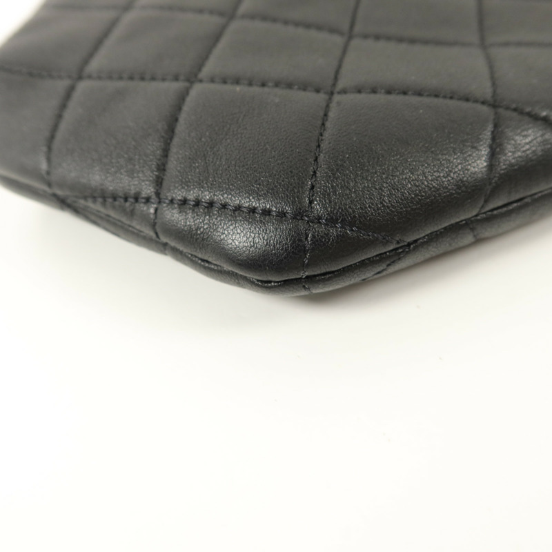 CHANEL 羊皮皮革Matelasse Handle手挽袋-15