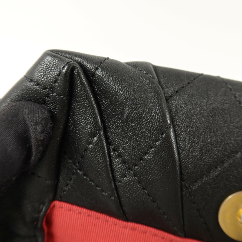 CHANEL 羊皮皮革Matelasse Handle手挽袋-18