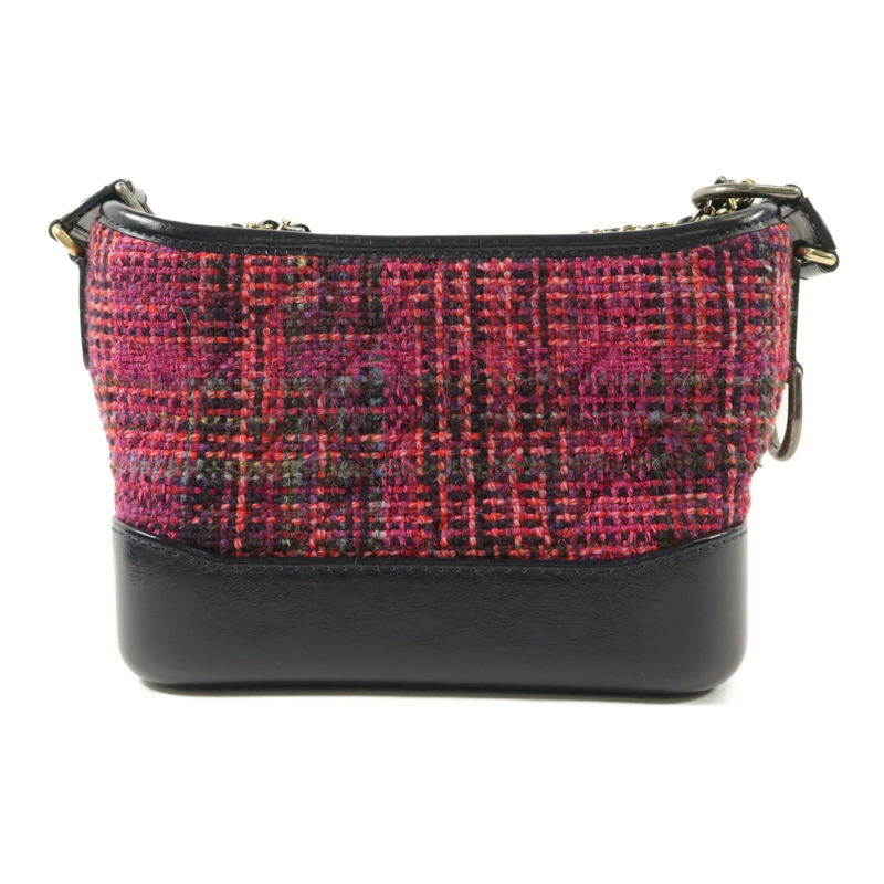 CHANEL 斜紋軟呢/牛皮皮革Gabrielle Small鏈帶肩背袋-1