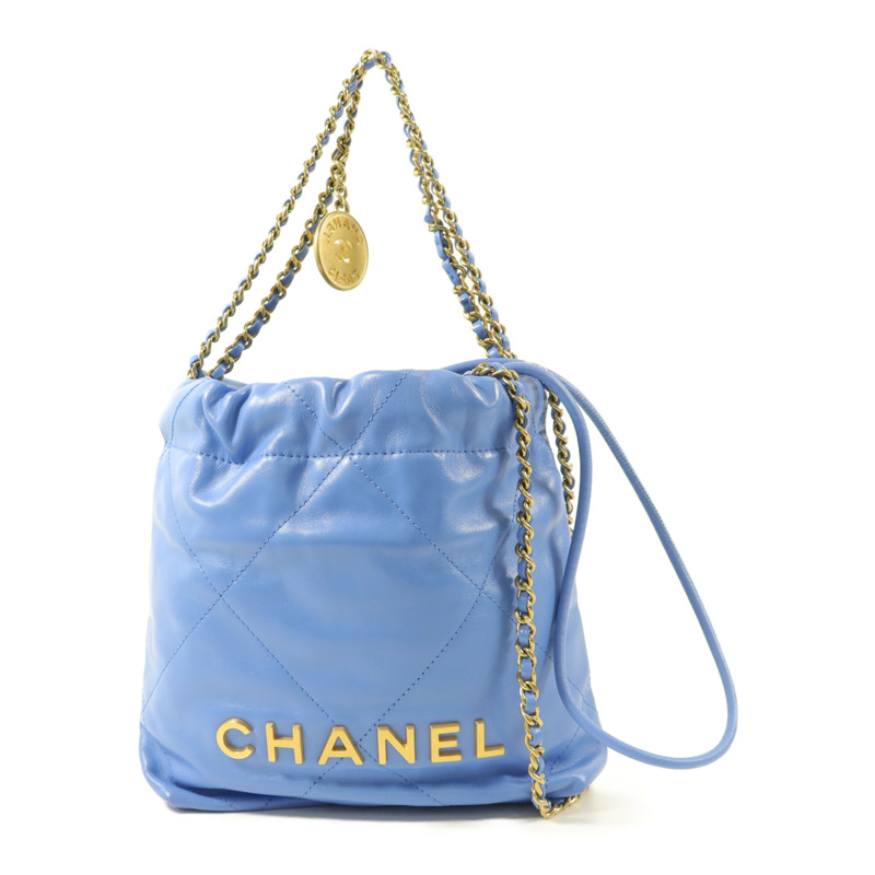 CHANEL 羊皮皮革Chanel 22 Mini手挽肩背兩用袋-0
